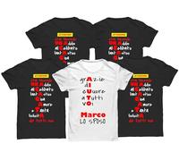 Bulabadoo Set Magliette Addio Celibato con Nome Personalizzbile Sposo Amici Team Aiuto Stai Facendo Una Cavolata Pacchetto T-Shirt Divertenti