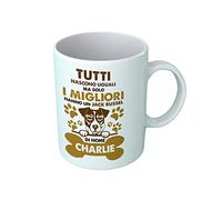 Bulabadoo Tazza Jack Russel Terrier Personalizzabile - Tutti Nascono Uguali ma Solo i Migliori Hanno Un Jack Russel [ SCRIVI Nome ] Tazze Divertenti - Idea Regalo Amico