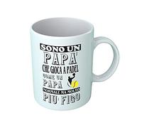 Bulabadoo Tazza Padel - Tazza papà - Sono Un papà Che Gioca a Padel Come Un papà Normale ma Molto più Figo - Tazza papà Divertente - Gadget papà - Idea Regalo papà