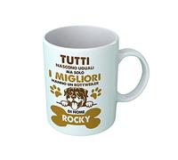 Bulabadoo Tazza Rottweiler Personalizzabile - Tutti Nascono Uguali ma Solo i Migliori Hanno Un Rottweiler [ SCRIVI Nome ] - Razze Cani - Tazza Colazione