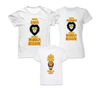 Bulabadoo Tris Tshirt Ascolto Reggae Insieme al papà Mamma Bimbo Padre Reggae Musica Love Figlio Figlia Music 3 Magliette Set Famiglia