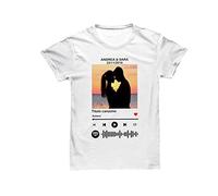 Bulabadoo Tshirt Donna Personalizzabile - Canzone Preferita - La Nostra Canzone [ PERSONALIZZA Canzone Foto Nomi Data ] - Musica - Love - Idea Regalo Coppia