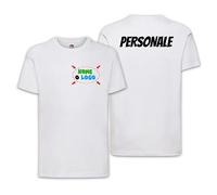 Bulabadoo Tshirt Personale Personalizzata Stampa Fronte e Retro Lato Cuore Nome Logo Azienda Equipe Crew Uomo Donna Dipendenti Personale Ristorante Pizzeria Albergo Bar Magliette Lavoro