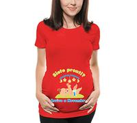 Bulabadoo Tshirt Premaman Donna - Siete Pronti? Arrivo a Novembre - Donna Premaman - Mamma a Novembre Neonato Maschietto - Idea Regalo