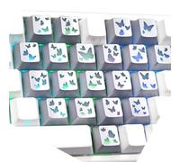 BULAIDAI Copritasti traslucidi Contro la dissolvenza con Gioco a Tema Farfalla incisa Leggera e produttività Notturna Dodici e Cinquanta copritasti Scuri