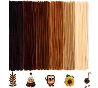 BULANGDE Scovolini Colorati per Lavoretti 300 pz, Scovolini Marrone per Lavoretti da 30 cm, Pipe Cleaner for Flower Set, Steli di Ciniglia Fuzzy Wire per Decorazioni (Gradiente di Marrone 6 Tonalità)