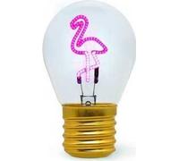 Legami - Lampada da Tavolo a forma di Lampadina, Ricaricabile con Cavo USB, Senza Fili, Bulb Fiction, Tema Flamingo, 6.8 x 10.3 cm