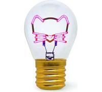 Legami - Lampada da Tavolo a forma di Lampadina, Ricaricabile con Cavo USB, Senza Fili, Bulb Fiction, Tema Kitty, 6.8 x 10.3 cm