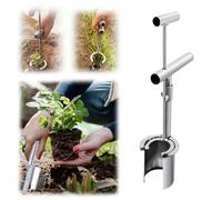 Bulb Planter Tool,Plant And Fruit Tree Seedling Transplanter,Stainless Steel Seed Planting Tools With Long Handle,Handheld Soil Sampler,Easy Transplanter Garden Tools For Seed Planting (1pcs)