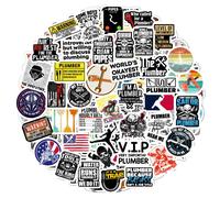 BulbaCraft 100 adesivi divertenti per casco idraulico - Regali per idraulico per uomo Adesivi per idraulico Regalo scherzoso per idraulico Adesiv