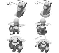Bulbasaur Ivysaur Venusaur Pokemon Miniature 35mm Set Figure Stampate 3D