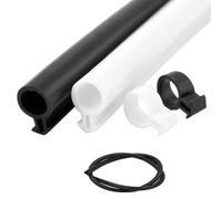 Bulbo bolle kerf weatherstrip sigillo per finestre e porte, sigillante per slot con telaio per porte di grado professionale per tutte le condizioni meteorologiche black-9mm/0.35in 20m/65ft