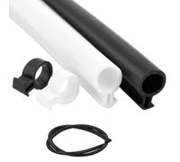 Bulbo forma kerf monte meteorologica spogliatura per porte e finestre, installazione autonoma per slot di telaio, efficiente dal punto di vista energetico white-9mm/0.35in 5m/16ft