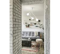 BULBO Lampadario da soffitto 3 luci in metallo e gomma colore bianco lampadine non incluse attacco E27 orientabili