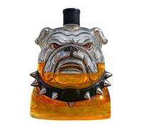 BULDOG GLORDOG CHARAFE LIQUEURE - BOTTO DI VINO E WHISKEY ELEGANTE | Decorazione per bar per collezionisti | Ideale per gli uomini, il compleanno, le feste e i regali del soggiorno