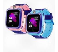 (Bule) Orologio intelligente 4G per bambini con scheda SIM, localizzatore GPS, WiFi, chat vocale e videochiamata,