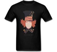 bulei Johnny Depp Mad Hatter Unisex 100% Cotton Short-Sleeve T-Shirts Black S