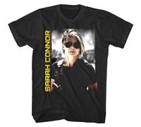 bulei Terminator Dark Fate Sarah Conner Movie Poster Cyborg Savior Top Unisex 100% Cotton Short-Sleeve T-Shirts Black S