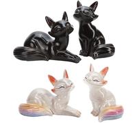 BuleVina Set da tè cangiante per animali domestici, fatto a mano, Feng Shui, Kungfu, decorazione per casa da tè, 2 pezzi