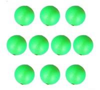 Bulevisiter 10 galleggianti da pesca e bobine per acqua dolce e salata, indicatori di impatto in schiuma galleggiante, con rame per anello, 20/24/27/30 mm, per palline da deriva in EVA (verde, 20 mm)