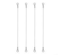 Bulevisiter 4 limitatori per porte di armadietti, in acciaio inox, con cordino, limitatore flessibile per ante di armadietti