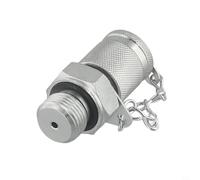 Bulevisiter Adattatore idraulico per pressione e campionamento, G1/2-G1/8-G3/8 a M16x2, connettore per tubo flessibile in acciaio al carbonio zincato con alta pressione e (G3/8)