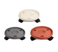 Bulevisiter Base a rullo di supporto per piante, 260 mm, robusta base mobile in resina con tre ruote per vasi da fiori, alberi e vasi, design drenante protegge i pavimenti, multiuso da giardino