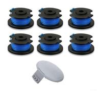 Bulevisiter Bobina e tappo di ricambio per decespugliatore CR2000 3110382AG, bobina in ABS da 0,2 cm x 3,4 m, con linea flessibile in nylon, sostituisce AC14RL3A 310917001, per modelli da 18 V, 24 V