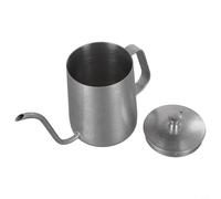 Bulevisiter Bollitore a collo d'oca in acciaio inox, 600 ml, con beccuccio stretto per versare sopra il caffè a goccia a mano, compatibile con campeggio, casa, ufficio e bar (vintage, 600 ml)
