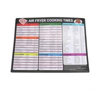 Bulevisiter Calamita con tabella dei tempi di cottura della friggitrice ad aria, foglio magnetico per temperature e durate di cottura, nero, 25 x 20 cm, per una rapida consultazione sulle carni,