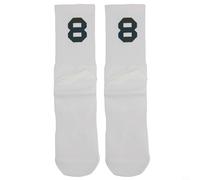 Bulevisiter Calzini da ciclismo per uomo e donna, traspiranti, in nylon, con design riflettente, per tutte le stagioni, per ciclismo, corsa, attività all'aperto, colore bianco