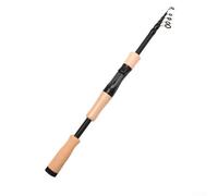Bulevisiter Canna da pesca telescopica in carbonio per trota e spigola, 1,5 m - 2,4 m, con manico leggero in EVA, 79-128 G, compatibile con più (bianco per EVA 1,5 m)
