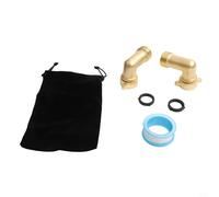 Bulevisiter Connettore a gomito per tubo da giardino in ottone a 90 gradi, da 3/4 di pollice da FHT a MHT, raccordo resistente con rondelle compatibile con tubo dell'acqua camper e uso esterno, riduce