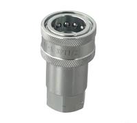 Bulevisiter Connettore rapido idraulico ad alta pressione per ISO 7241-A, per NPT 1/2, maschio e femmina, in acciaio al carbonio, collegamento a filo, da -30 °C a +120 °C, 270-350 bar (femmina)