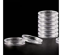 Bulevisiter Custodia rotonda in plastica trasparente per monete da 40 mm, confezione da 10, compatibile con collezioni numismatiche e ricordi commemorativi (10 pezzi)