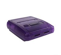 Bulevisiter Custodia trasparente per console di gioco, compatibile con la versione SFC, custodia protettiva trasparente, kit di ricambio per sistema di gioco retrò (viola trasparente)
