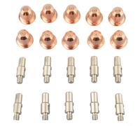 Bulevisiter Elettrodo al plasma PR0110 e punta PD0116-08 da 0,8 mm per torcia da taglio al plasma S45, set da 20 pezzi con 10 elettrodi e 10 ugelli, compatibile con 95136 (SKU)