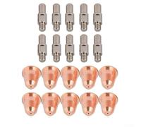 Bulevisiter Elettrodo al plasma PR0110 e ugello PD0116-08 da 0,8 mm per torcia S45, set da 20 pezzi con 10 elettrodi e 10 ugelli, compatibile con 95136 97994 91814