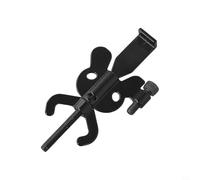 Bulevisiter Fermaporta portatile in acciaio inox per la sicurezza di casa e viaggi, design a farfalla, antifurto, per uso da solo, dormitorio o hotel, (nero)