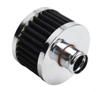 Bulevisiter Filtro dell'aria per auto, 23 mm, ad alto flusso, filtro dell'aria a cono secco di ricambio per migliorare le prestazioni del motore, con filtro in metallo, struttura in gomma (nero)