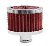 Bulevisiter Filtro dell'aria per auto, 23 mm, filtro dell'aria a cono secco di ricambio per migliorare le prestazioni del motore, con filtro in metallo, struttura in gomma di carta (rosso)