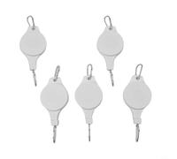 Bulevisiter Gancio per piante con sistema di puleggia retrattile per giardinaggio interno ed esterno, 5 pezzi, altezza regolabile da 89 cm, carico 0,2-15 kg, bianco (bianco)