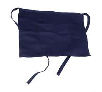 Bulevisiter Grembiule corto da barbecue per uomini e donne, regolabile in vita, nero, grembiule da cucina per grigliate all'aperto, cucina o bar, tessuto di cotone 58 x 43 cm (blu navy)