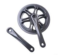 Bulevisiter Guarnitura per corona singola 48T 170 mm Lunghezza pedivella per bici pieghevole, in lega di alluminio, con foro quadrato e protezione catena