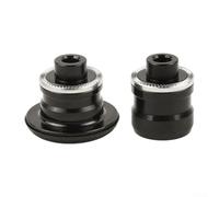 Bulevisiter Kit adattatore per mozzo anteriore e posteriore, sgancio rapido per conversione dell'asse passante, 9-15 mm anteriore/10-12 mm posteriore, struttura in alluminio finitura nera (12S x 135