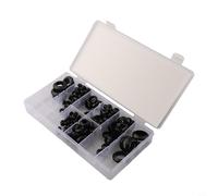 Bulevisiter Kit di anelli di protezione in gomma da 180 pezzi, dimensioni assortite, per manicotti di cablaggio e protezione filettatura, compatibili con componenti elettrici, automotive (SKU)