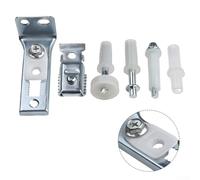 Bulevisiter Kit di riparazione per porte doppie da 2,5 cm a 1-3/8", include staffe superiori e inferiori, perni, ruota guida, adatto fino a 22,7 kg, confezione da 6