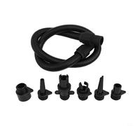Bulevisiter Kit di ugelli gonfiabili per tubo d'aria, 20 PSI compatibile con pompe elettriche HT-781 HT-782 HT-790 HT-792, 6 dimensioni ugelli, 100 cm
