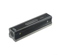 Bulevisiter Livello di tipo barra in acciaio per misurazione industriale, risoluzione 0,02 mm/m, base con scanalatura a V, fiale graduate a bolle, con impugnatura isolante (200 mm)