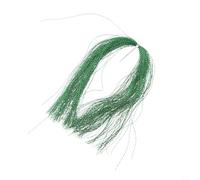 Bulevisiter Materiale per la realizzazione di esche a mosca in nylon intrecciato con cristalli, 26 cm, accessorio da pesca duraturo per decorazione con mosche e artigianato con esche (verde)